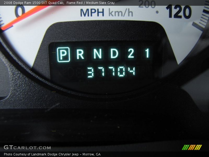 Flame Red / Medium Slate Gray 2008 Dodge Ram 1500 SXT Quad Cab