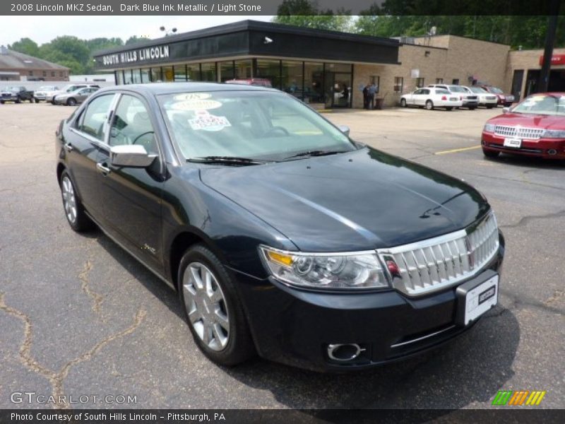 Dark Blue Ink Metallic / Light Stone 2008 Lincoln MKZ Sedan