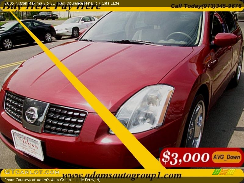 Red Opulence Metallic / Cafe Latte 2005 Nissan Maxima 3.5 SE
