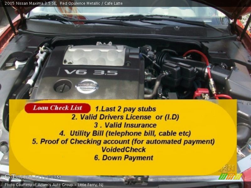 Red Opulence Metallic / Cafe Latte 2005 Nissan Maxima 3.5 SE