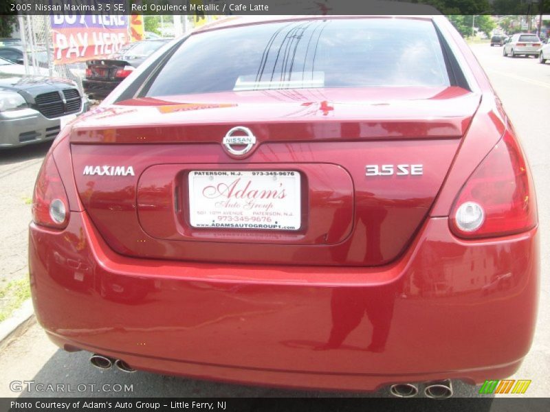 Red Opulence Metallic / Cafe Latte 2005 Nissan Maxima 3.5 SE