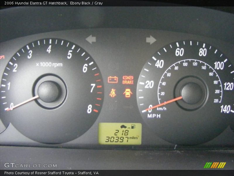 Ebony Black / Gray 2006 Hyundai Elantra GT Hatchback