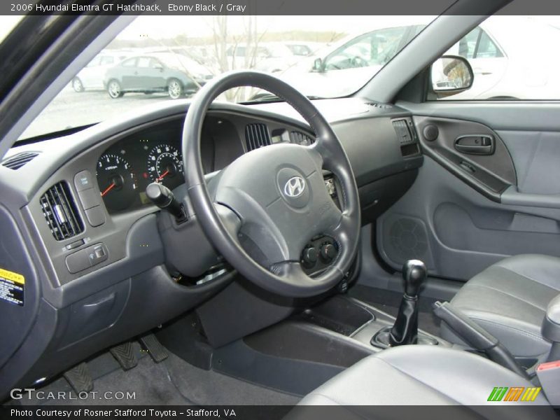 Ebony Black / Gray 2006 Hyundai Elantra GT Hatchback