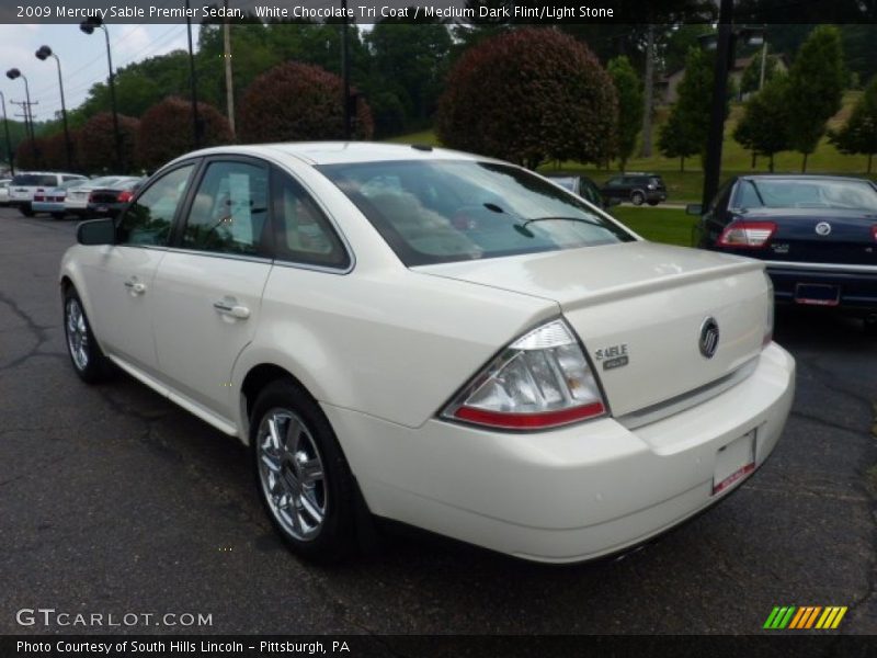 White Chocolate Tri Coat / Medium Dark Flint/Light Stone 2009 Mercury Sable Premier Sedan