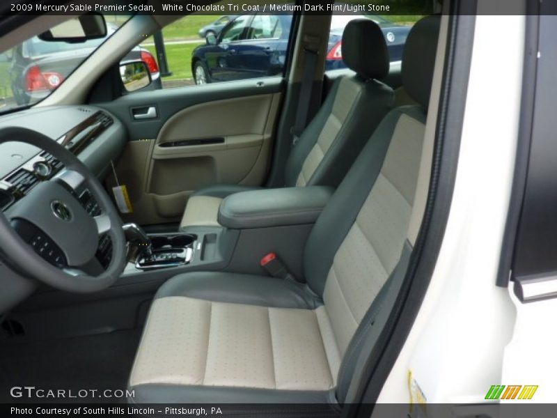 White Chocolate Tri Coat / Medium Dark Flint/Light Stone 2009 Mercury Sable Premier Sedan