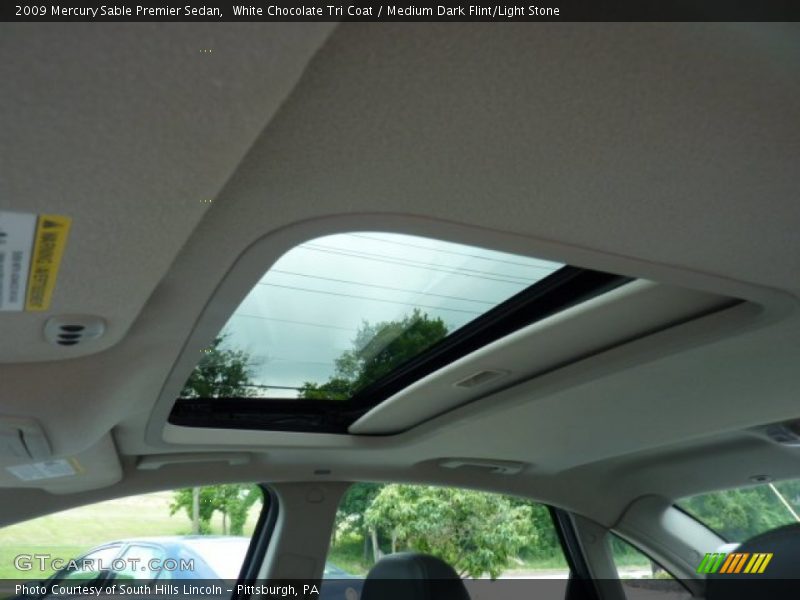 White Chocolate Tri Coat / Medium Dark Flint/Light Stone 2009 Mercury Sable Premier Sedan