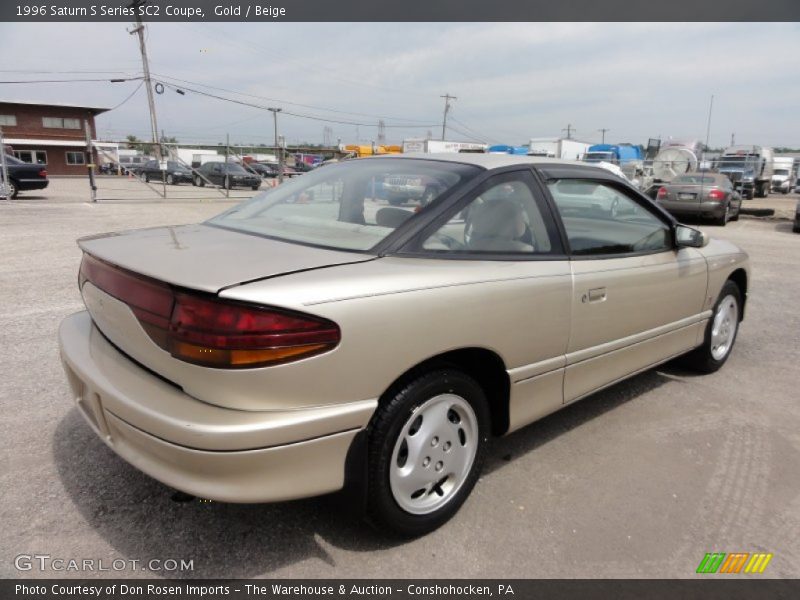 Gold / Beige 1996 Saturn S Series SC2 Coupe