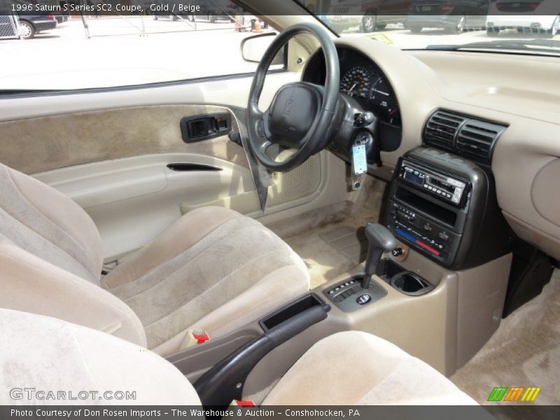 Gold / Beige 1996 Saturn S Series SC2 Coupe