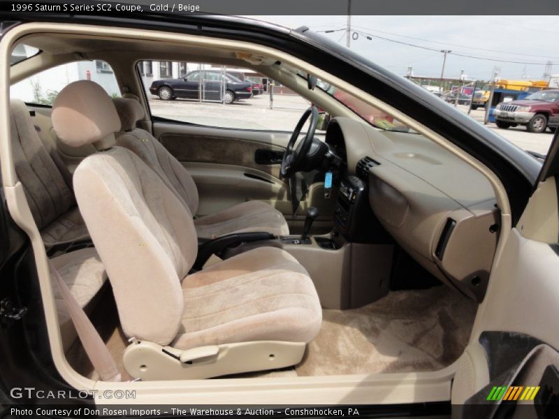 Gold / Beige 1996 Saturn S Series SC2 Coupe