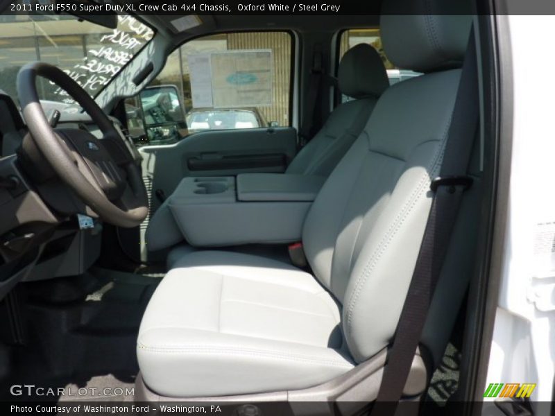  2011 F550 Super Duty XL Crew Cab 4x4 Chassis Steel Grey Interior