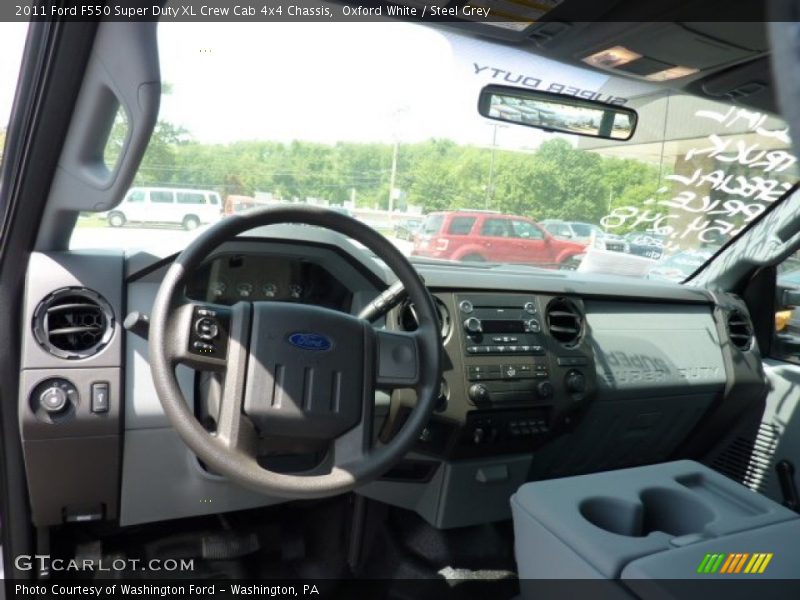 Oxford White / Steel Grey 2011 Ford F550 Super Duty XL Crew Cab 4x4 Chassis