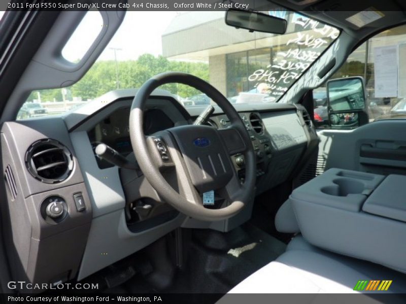Oxford White / Steel Grey 2011 Ford F550 Super Duty XL Crew Cab 4x4 Chassis