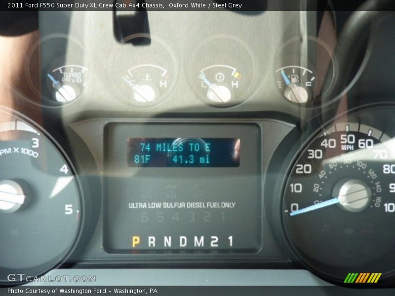 Oxford White / Steel Grey 2011 Ford F550 Super Duty XL Crew Cab 4x4 Chassis