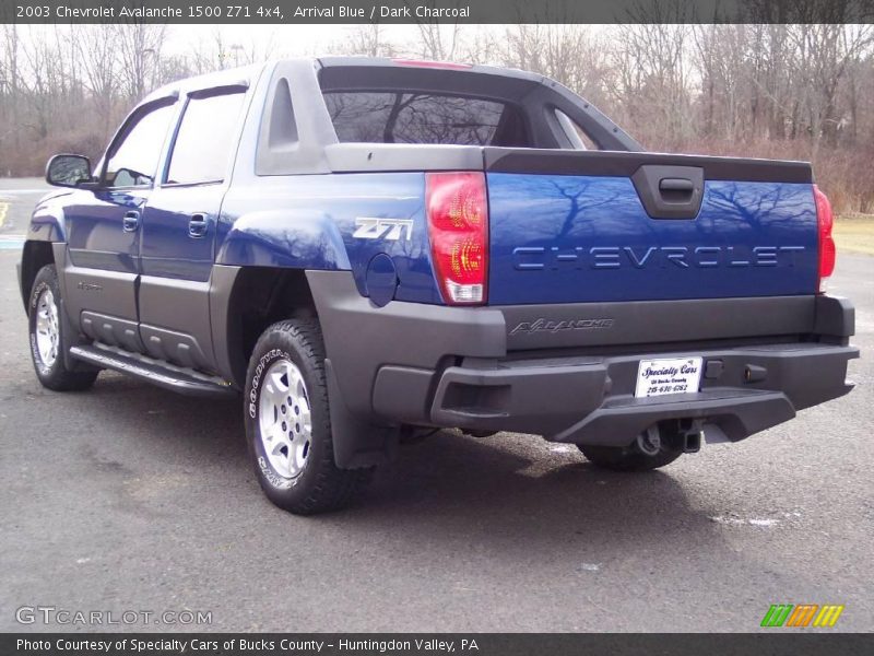 Arrival Blue / Dark Charcoal 2003 Chevrolet Avalanche 1500 Z71 4x4