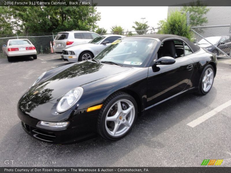 Black / Black 2008 Porsche 911 Carrera Cabriolet