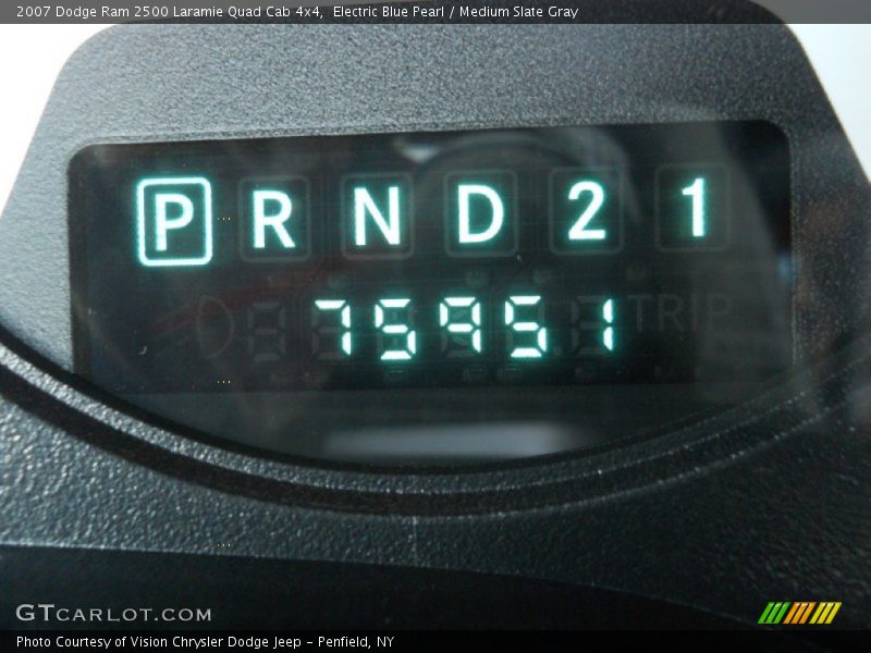 Electric Blue Pearl / Medium Slate Gray 2007 Dodge Ram 2500 Laramie Quad Cab 4x4