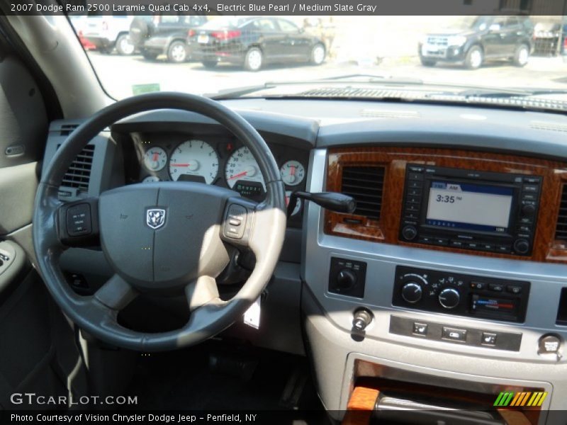 Electric Blue Pearl / Medium Slate Gray 2007 Dodge Ram 2500 Laramie Quad Cab 4x4