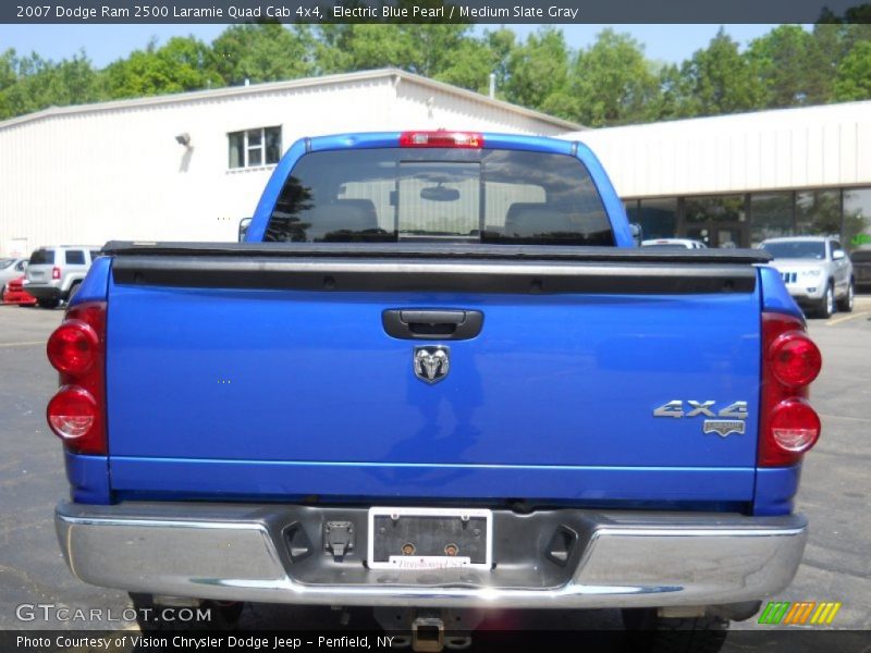Electric Blue Pearl / Medium Slate Gray 2007 Dodge Ram 2500 Laramie Quad Cab 4x4