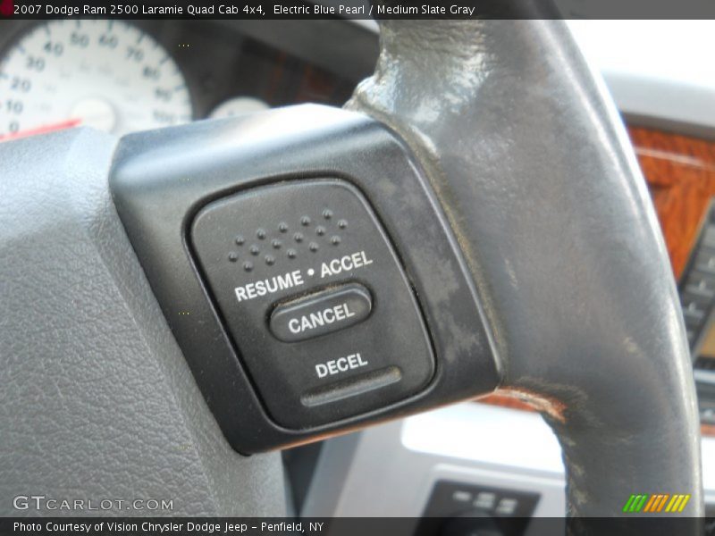 Electric Blue Pearl / Medium Slate Gray 2007 Dodge Ram 2500 Laramie Quad Cab 4x4