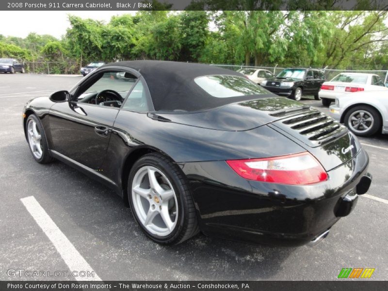 Black / Black 2008 Porsche 911 Carrera Cabriolet