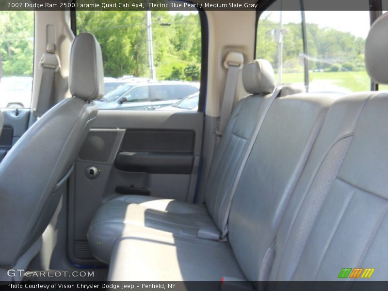 Electric Blue Pearl / Medium Slate Gray 2007 Dodge Ram 2500 Laramie Quad Cab 4x4