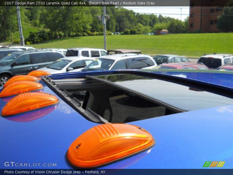 Electric Blue Pearl / Medium Slate Gray 2007 Dodge Ram 2500 Laramie Quad Cab 4x4