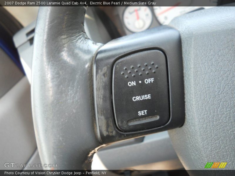 Electric Blue Pearl / Medium Slate Gray 2007 Dodge Ram 2500 Laramie Quad Cab 4x4