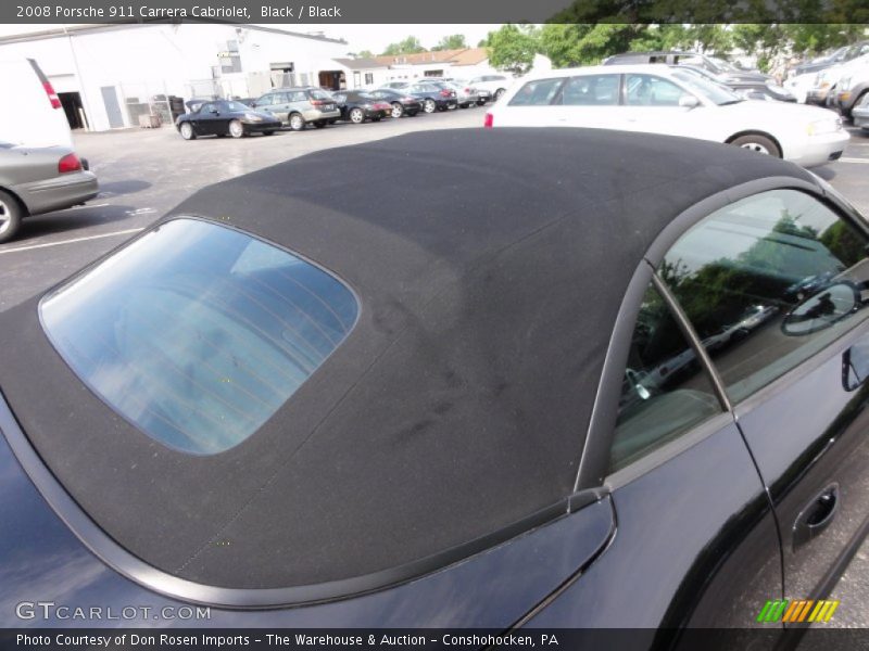 Black / Black 2008 Porsche 911 Carrera Cabriolet