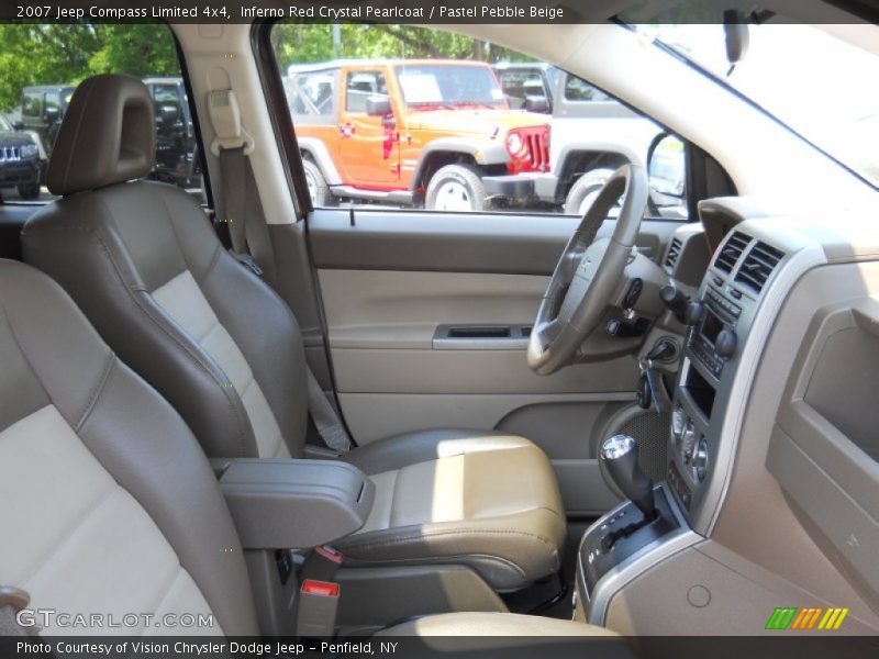 Inferno Red Crystal Pearlcoat / Pastel Pebble Beige 2007 Jeep Compass Limited 4x4