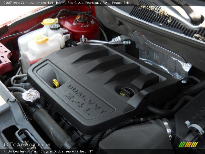 Inferno Red Crystal Pearlcoat / Pastel Pebble Beige 2007 Jeep Compass Limited 4x4