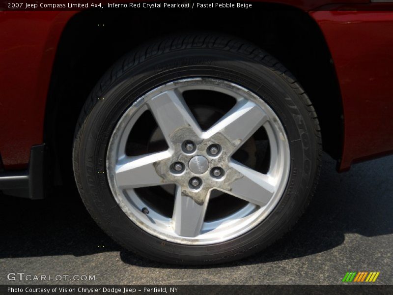 Inferno Red Crystal Pearlcoat / Pastel Pebble Beige 2007 Jeep Compass Limited 4x4