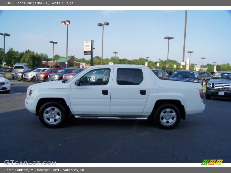 White / Beige 2007 Honda Ridgeline RT