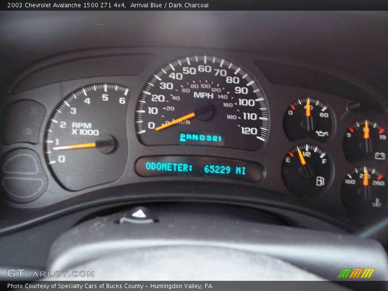 Arrival Blue / Dark Charcoal 2003 Chevrolet Avalanche 1500 Z71 4x4