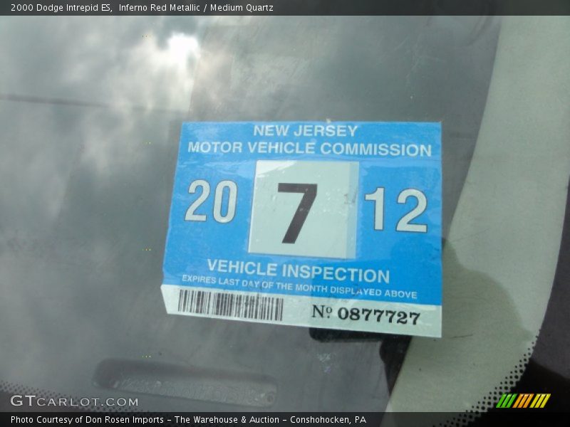 Inferno Red Metallic / Medium Quartz 2000 Dodge Intrepid ES