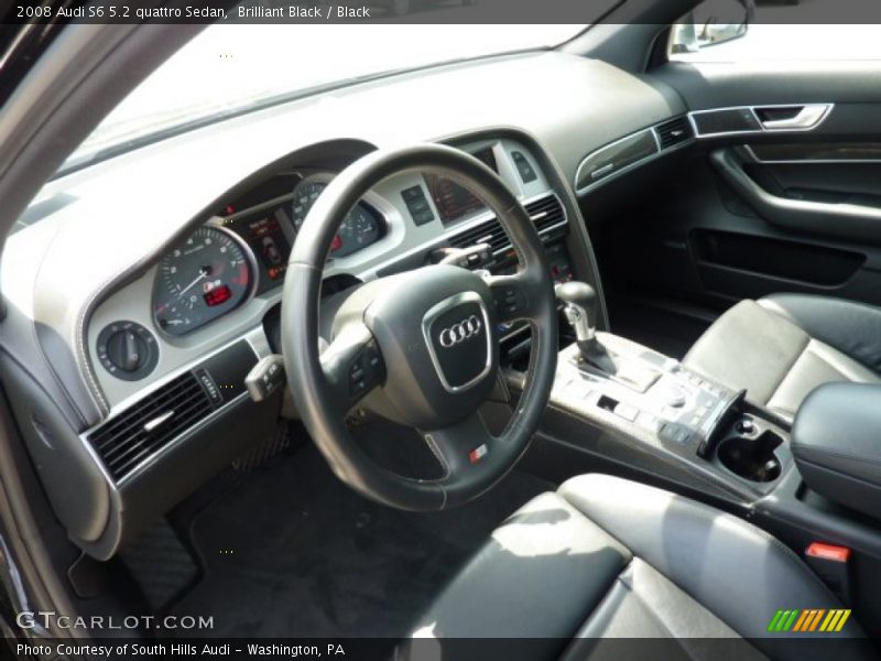Black Interior - 2008 S6 5.2 quattro Sedan 