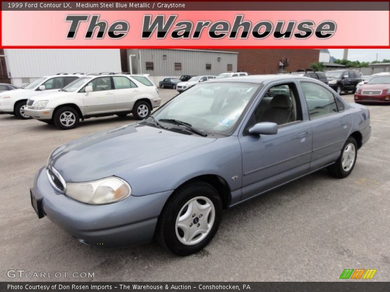 Medium Steel Blue Metallic / Graystone 1999 Ford Contour LX
