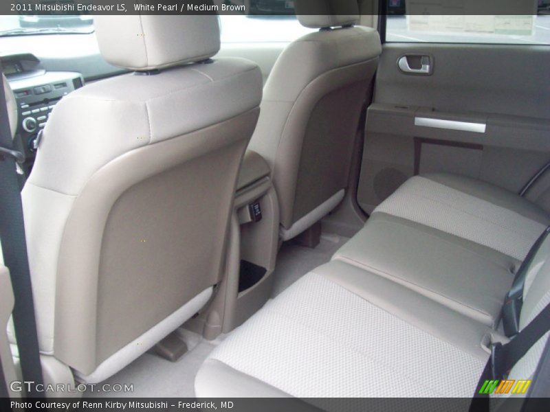 White Pearl / Medium Brown 2011 Mitsubishi Endeavor LS