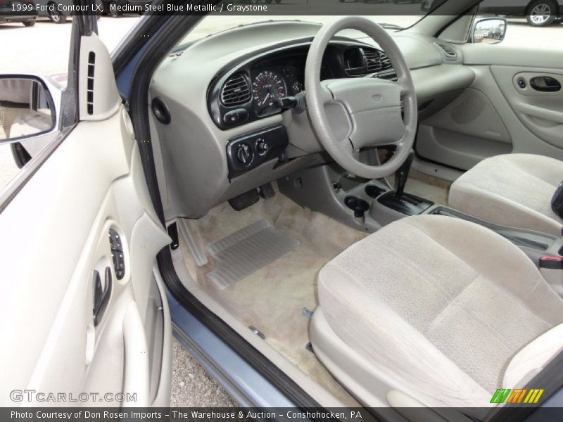 Medium Steel Blue Metallic / Graystone 1999 Ford Contour LX