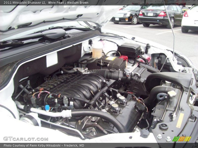 White Pearl / Medium Brown 2011 Mitsubishi Endeavor LS