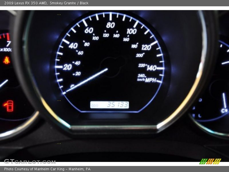 Smokey Granite / Black 2009 Lexus RX 350 AWD