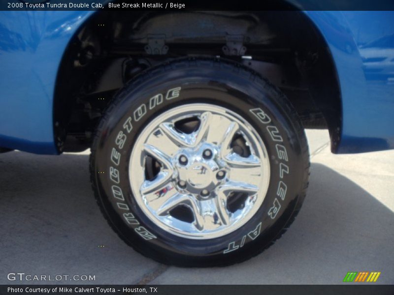 Blue Streak Metallic / Beige 2008 Toyota Tundra Double Cab