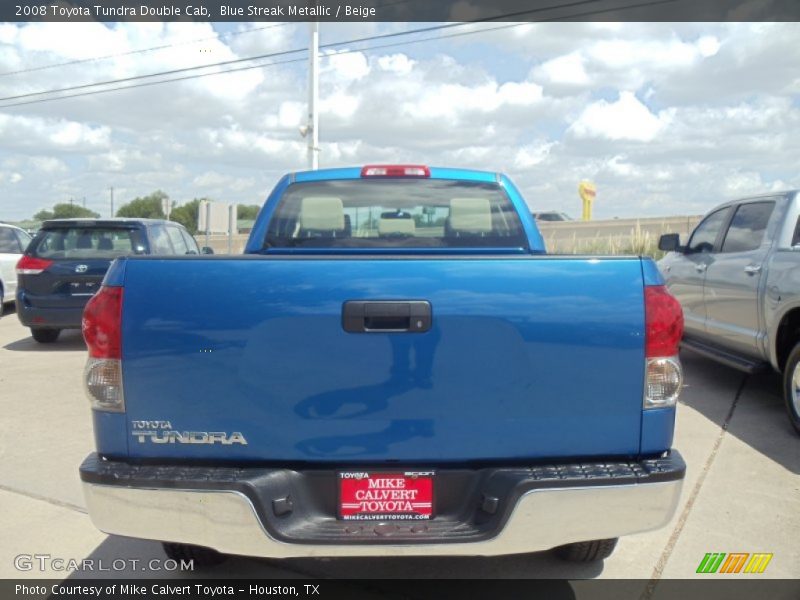 Blue Streak Metallic / Beige 2008 Toyota Tundra Double Cab