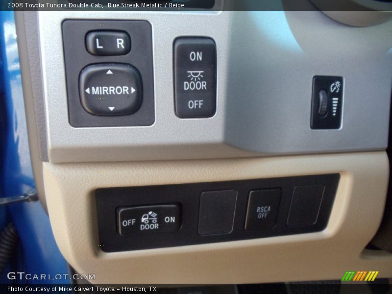 Blue Streak Metallic / Beige 2008 Toyota Tundra Double Cab