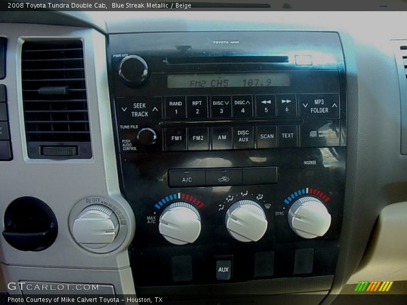 Blue Streak Metallic / Beige 2008 Toyota Tundra Double Cab