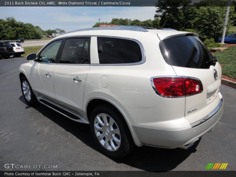 White Diamond Tricoat / Cashmere/Cocoa 2011 Buick Enclave CXL AWD