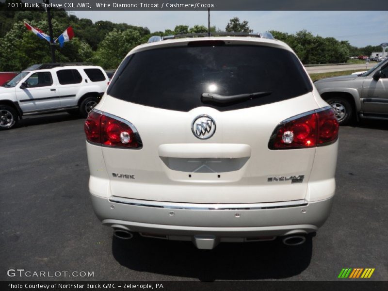 White Diamond Tricoat / Cashmere/Cocoa 2011 Buick Enclave CXL AWD