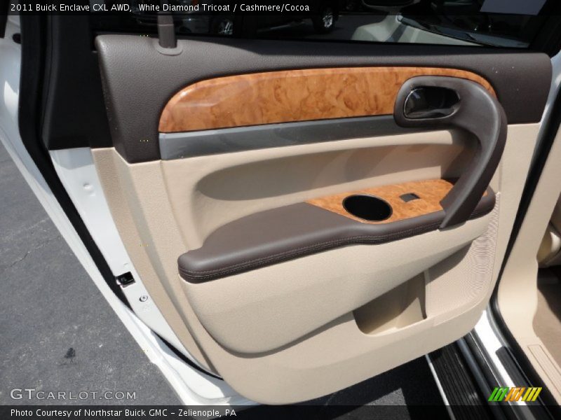 White Diamond Tricoat / Cashmere/Cocoa 2011 Buick Enclave CXL AWD