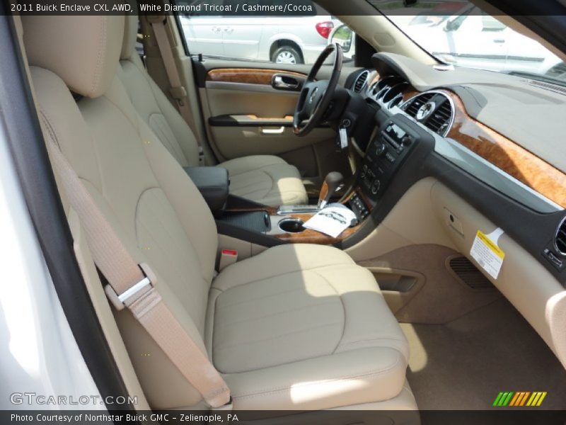 White Diamond Tricoat / Cashmere/Cocoa 2011 Buick Enclave CXL AWD