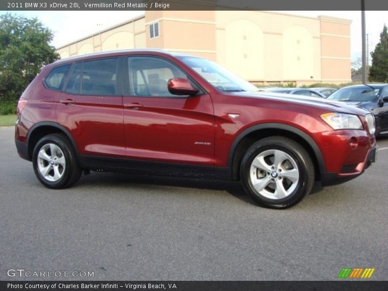  2011 X3 xDrive 28i Vermillion Red Metallic
