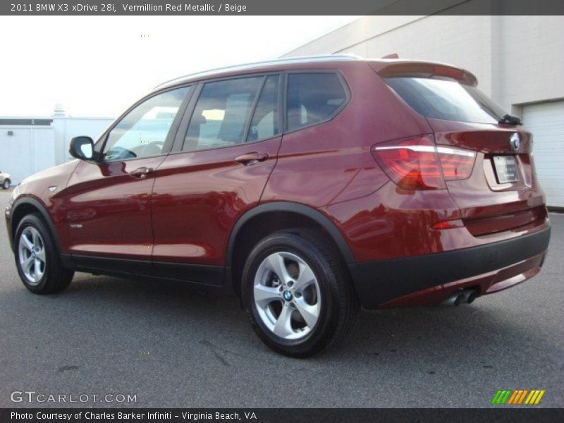 Vermillion Red Metallic / Beige 2011 BMW X3 xDrive 28i
